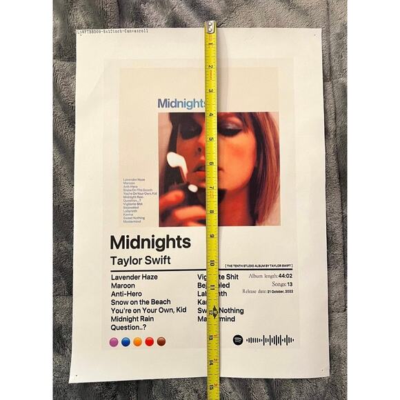 Taylor Swift Canvas Midnights Poster - Picture 2 of 3